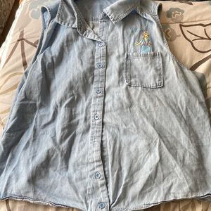Disney Her Universe Bo Peep sleeveless button up top XL